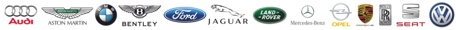 We work with the best car brands: Audi, Aston Martin, BMW, Bentley, Ford, Jaguar, Land Rover, Mercedes Benz, Opel, Porsche, Rolls Royce, Seat, Volkswagen